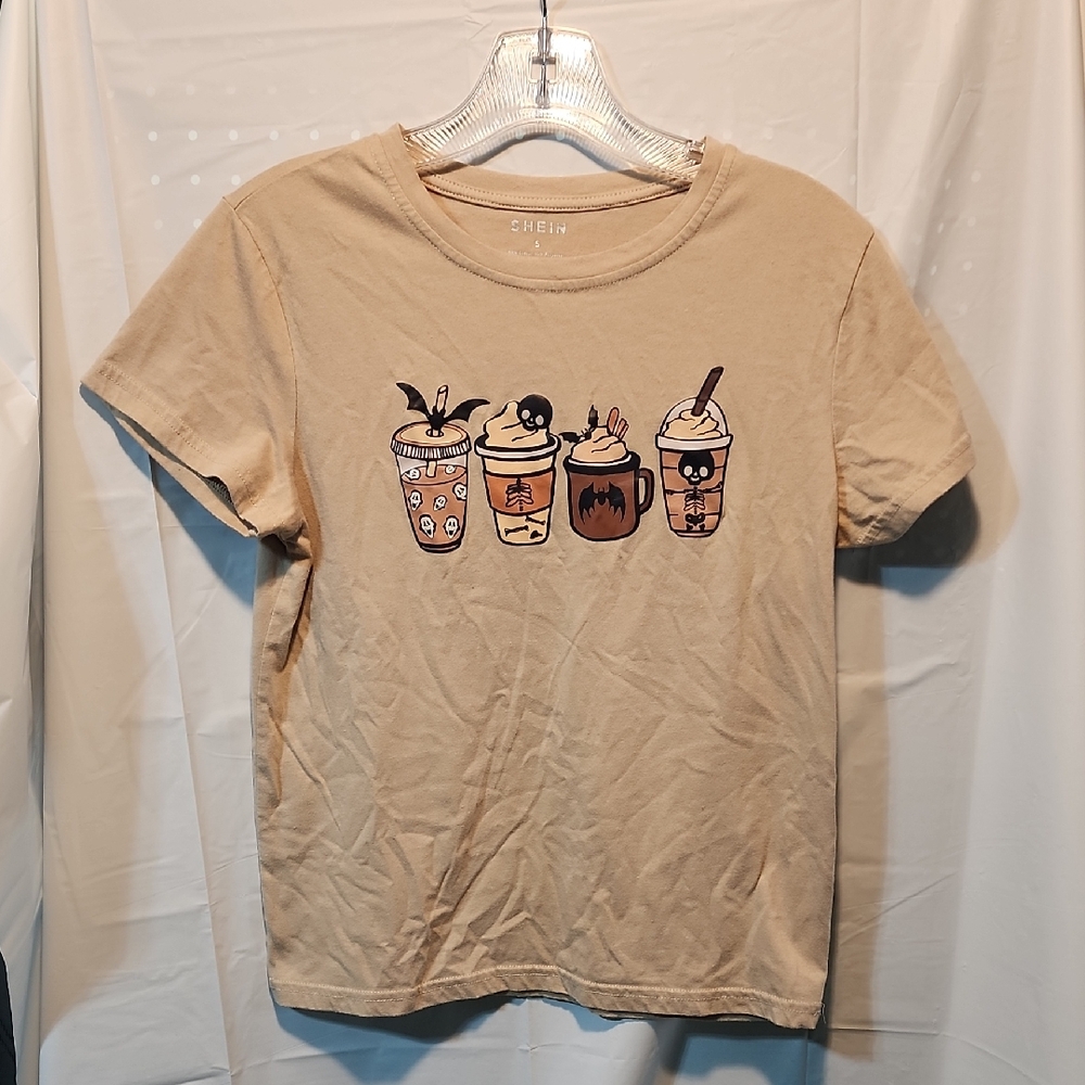 SHEIN Beige Casual T-Shirt
